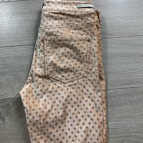 Anthropologie Pilcro Velvet High-Rise Skinny Ankle Polka Dot Pants - Picture 7 of 16